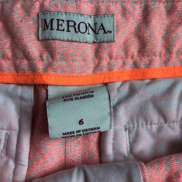 MERONA • Tweed Neon Orange Shorts - Picture 6 of 8